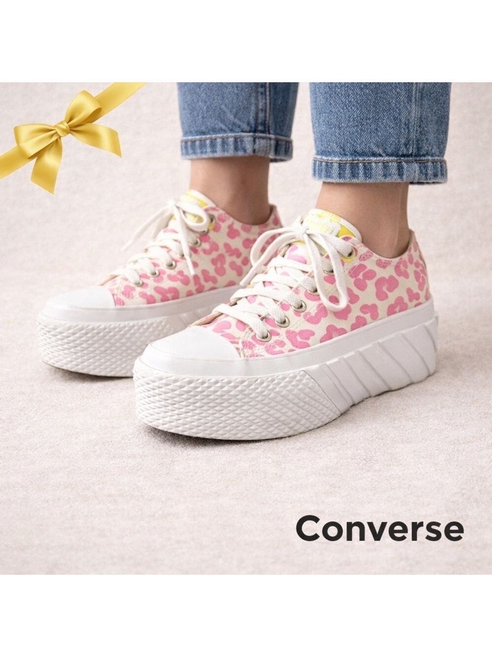 Converse Run Star Hike Animal Print Platform Sneakers 5.5